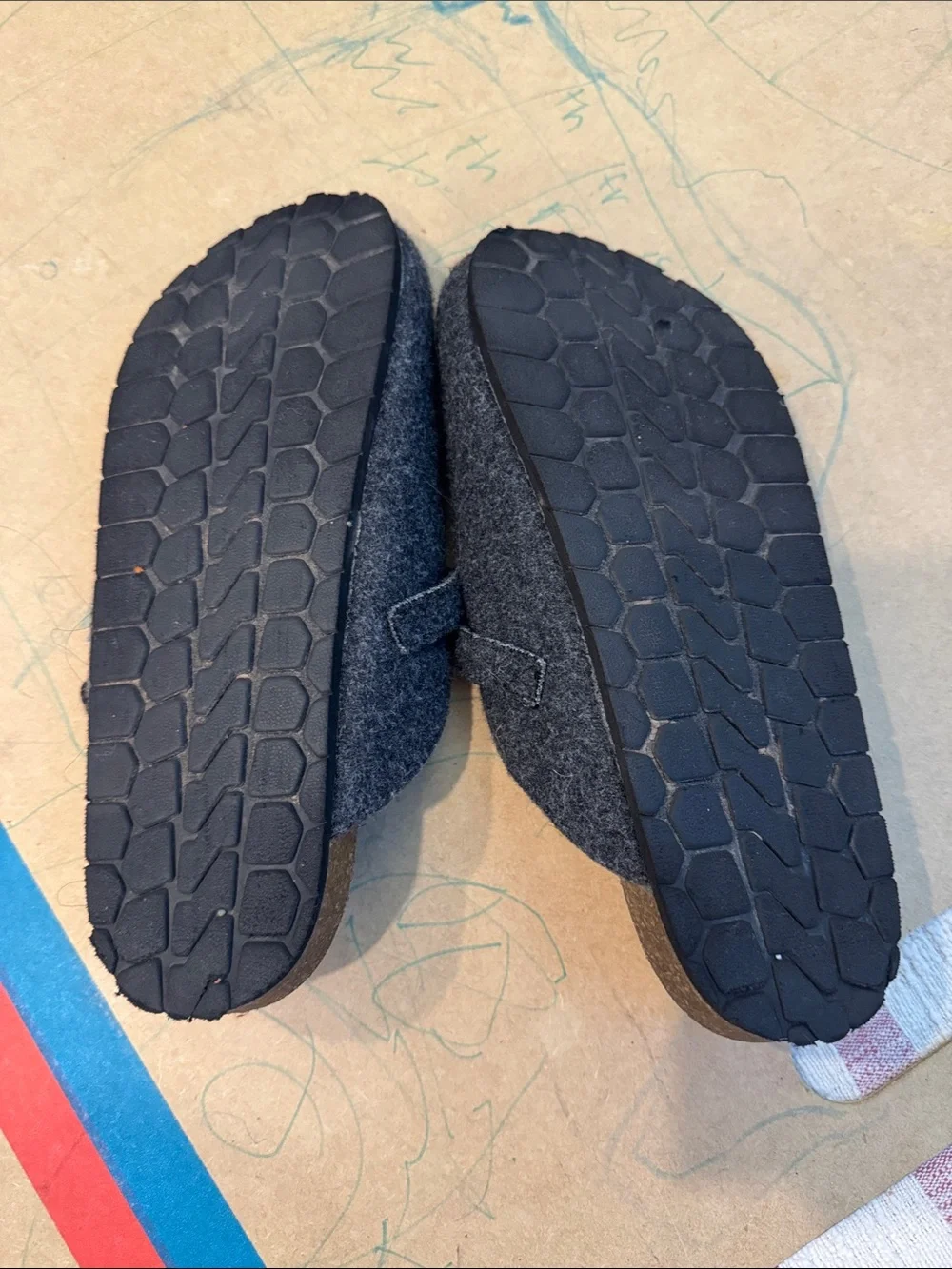 GAP Kids Dark Gray Felt Slip-On Clogs with Buckle